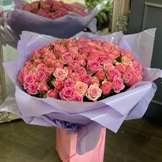 Luxurious 100 Pink Rose Bouquet 